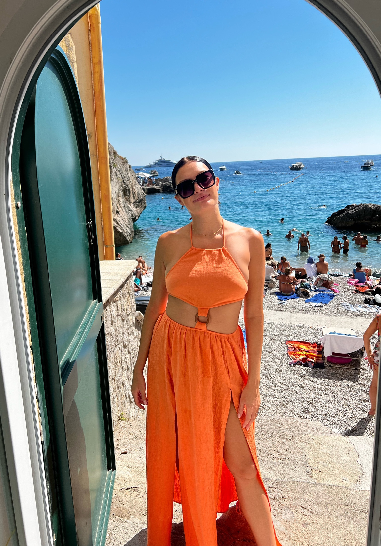 PERFECT vacay dress for a beachy, fun vibe! Wore this to Capri, Italy even with my little bump! So comfy and got so many compliments. So flattering & DEF a must have for your vacation side of closet ✨✨✨

SIZE: MEDIUM

#LTKfindsunder50