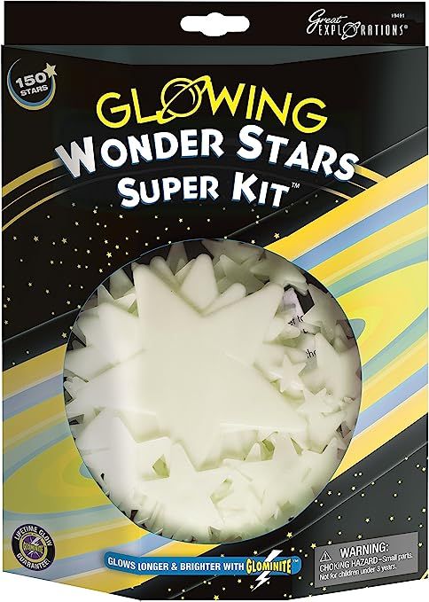 Great Explorations Wonder Stars Super Kit Glow In The Dark Ceiling Stars 150Piece In 4 Sizes Reus... | Amazon (US)