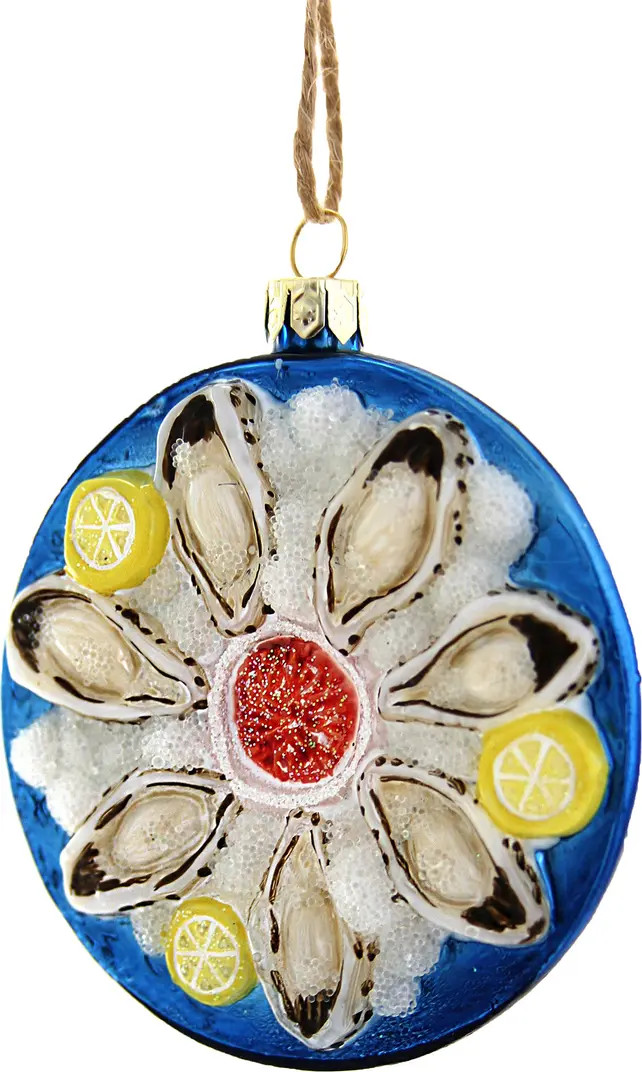 Cody Foster & Co. Plate of Oysters Glass Ornament | Nordstrom | Nordstrom