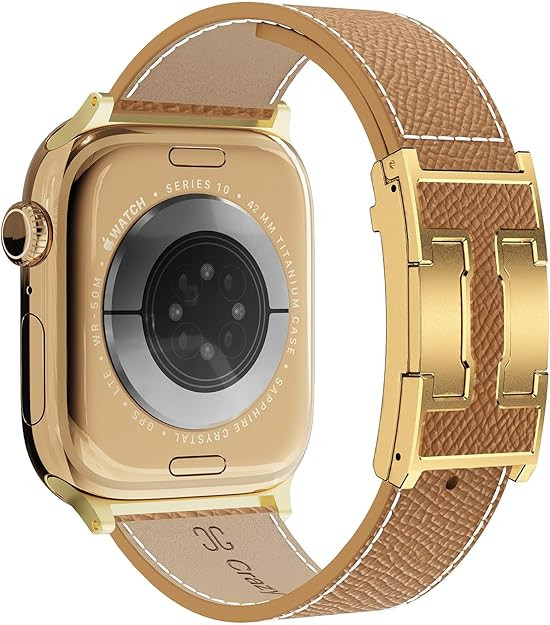 Designer Leather Band Compatible with Apple Watch 49mm46mm45mm44mm42mm41mm 40mm38mm for Women,Mag... | Amazon (US)