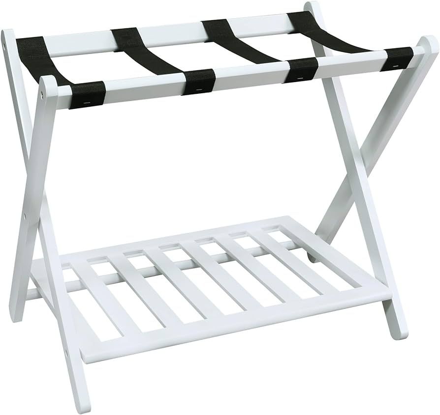Casual Home Shelf-White Luggage Rack, 26.75" Wide | Amazon (US)