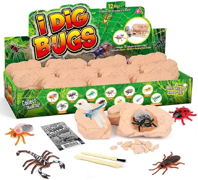 TRADE Big Bug Fossil Dig Kit - STEM Science & Educational Toys -Dig Up 12 Real Bugs Fly Ant Scorp... | Amazon (US)