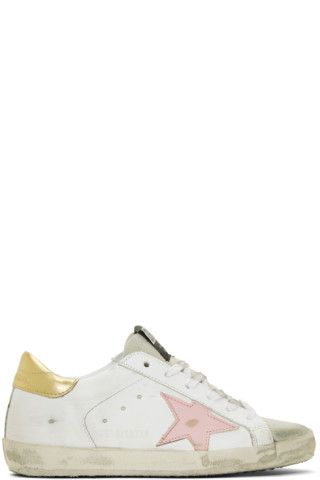 Golden GooseSSENSE Exclusive White Gold Tab Superstar Sneakers$435 USD $365 USD | SSENSE 