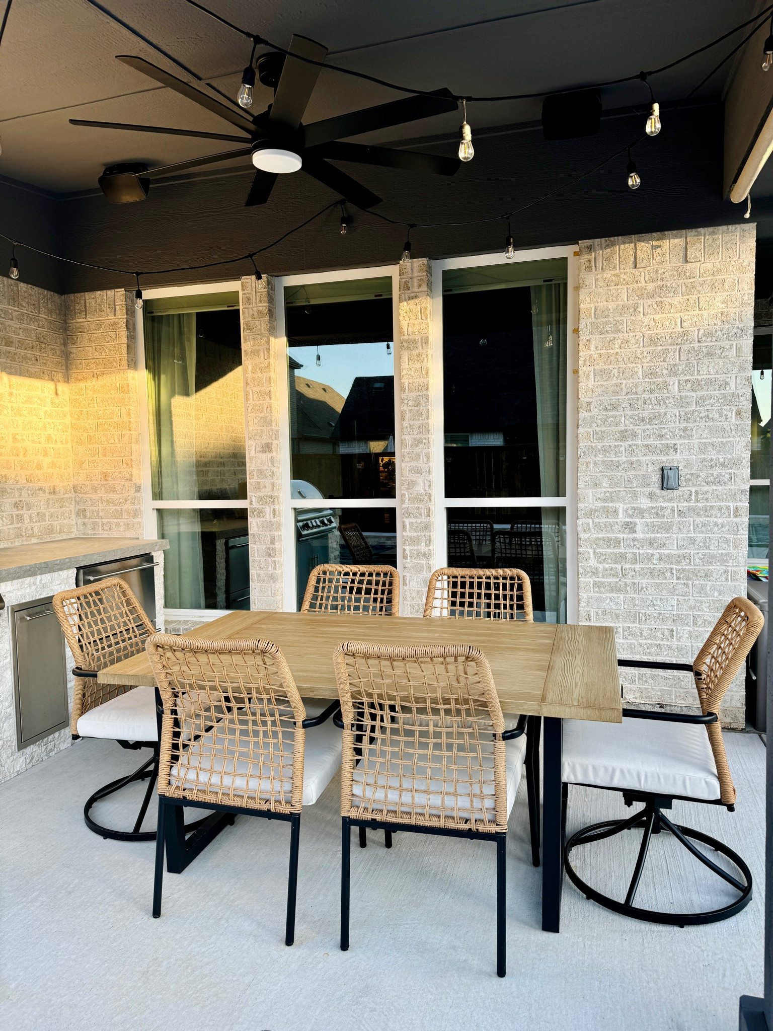 Love our outdoor table! It’s budget friendly and looks great in the backyard. Note: it’s not a wooden table. #outdoorliving #outdoordining #tables #outdoorkitchen 

#LTKHome