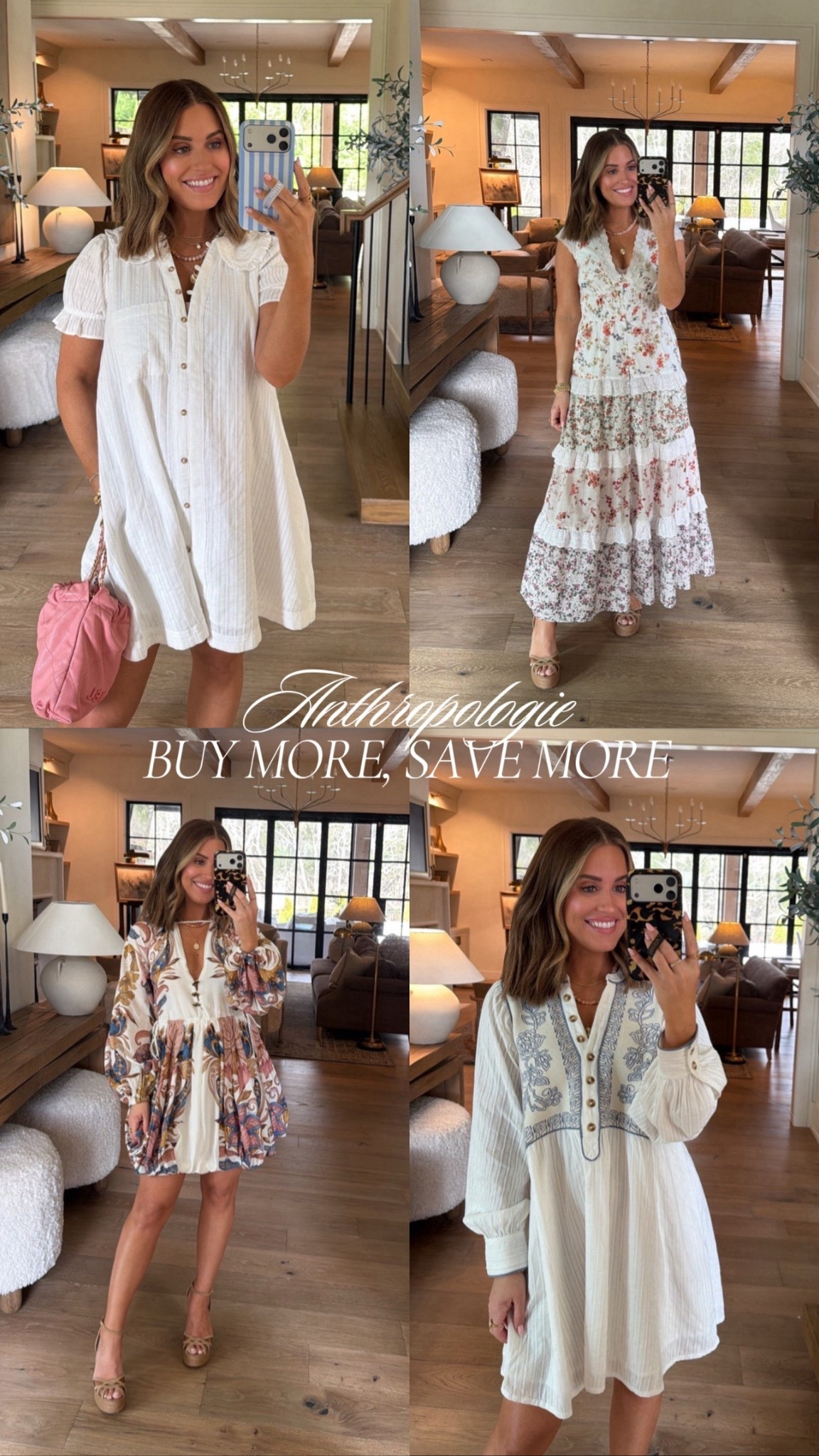 Anthropologie is having an insane Buy More, Save More sale right now— for a limited time only!! (No end date listed). Save $50 off $150+, $100 off $300+, and $150 off $500+. 

I feel like it’s really easy to spend $150 there (since most dresses alone cost that) and you’ll get $50 off sutomatically in your cart! Sharing some of my favorite styles, including some new things I recently bought as well!  Great time to shop for vacation outfits, swimsuits, summer events, etc! 

#LTKSaleAlert #LTKootd #LTKTravel