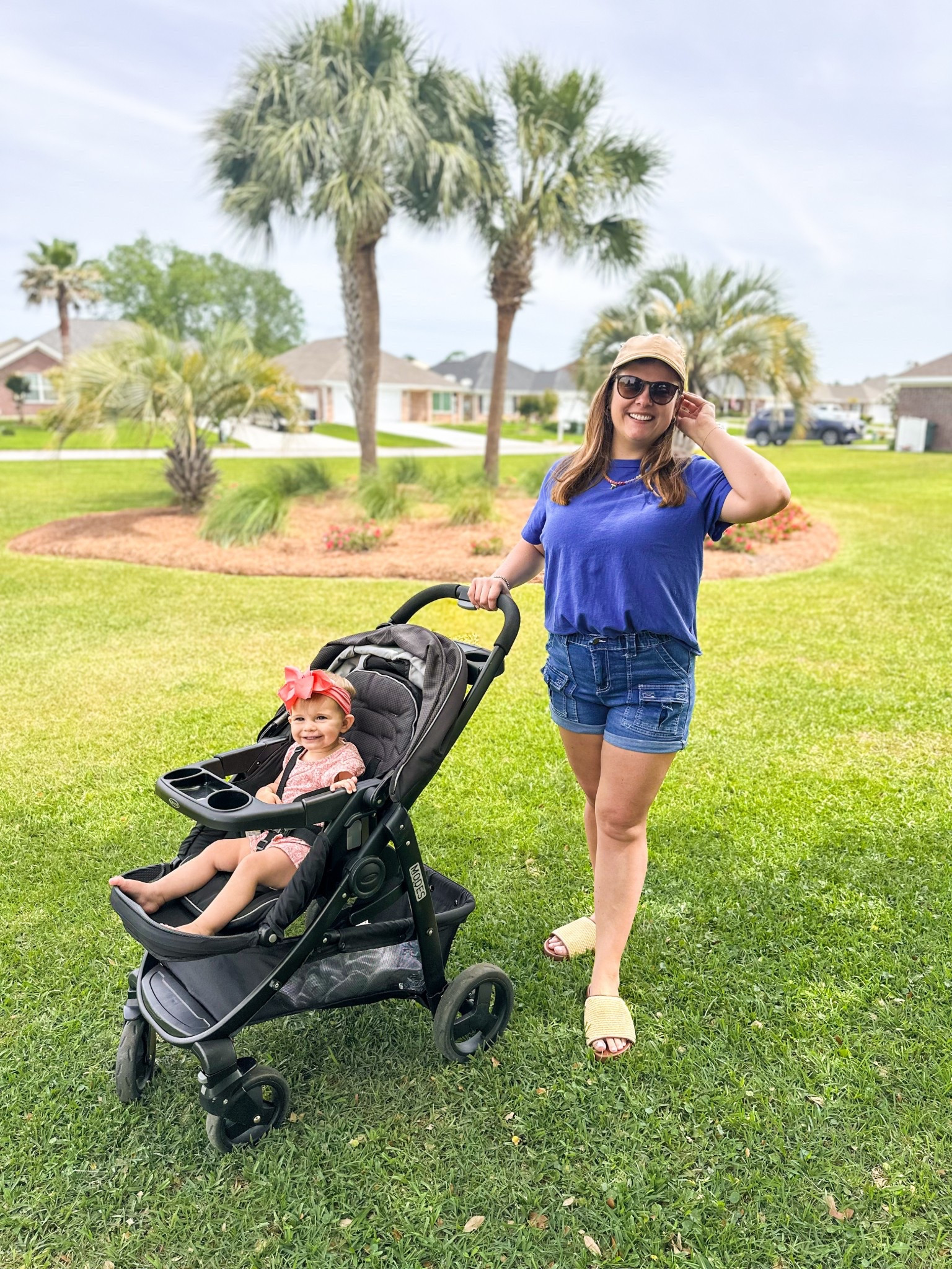An easy and casual outfit for a walk around the neighborhood. Love this spring weather! 🧢

#LTKBaby #LTKmomlife #LTKdayinmylife
