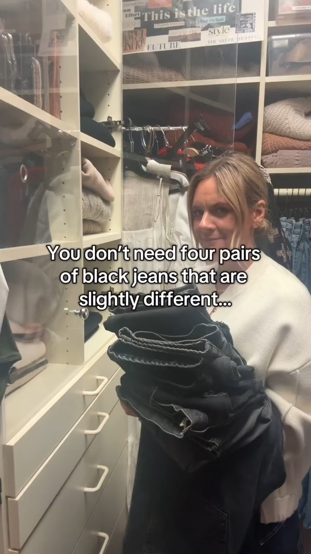 We’ve all been there… standing in front of the closet convincing ourselves that this pair of black jeans is totally different from the other three. 😅 

But here’s the truth: if your closet is full of duplicates, it’s not more versatile — it’s more overwhelming. The magic happens when you have the right black jeans that fit perfectly, flatter your shape, and work for every outfit formula you love. 

✨ We help our clients find those “just right” pieces — and let go of the rest. From Closet Audits to Personal Shopping, our goal is simple: make your wardrobe work smarter, not harder. 

Ready to stop the “but these are slightly different” cycle? 💌 Book a styling session through the link in bio — we’ll help you find your perfect pair (and everything to wear with them). 

#effortlessstyle #personalstylist #closetcleanout #wardroberefresh