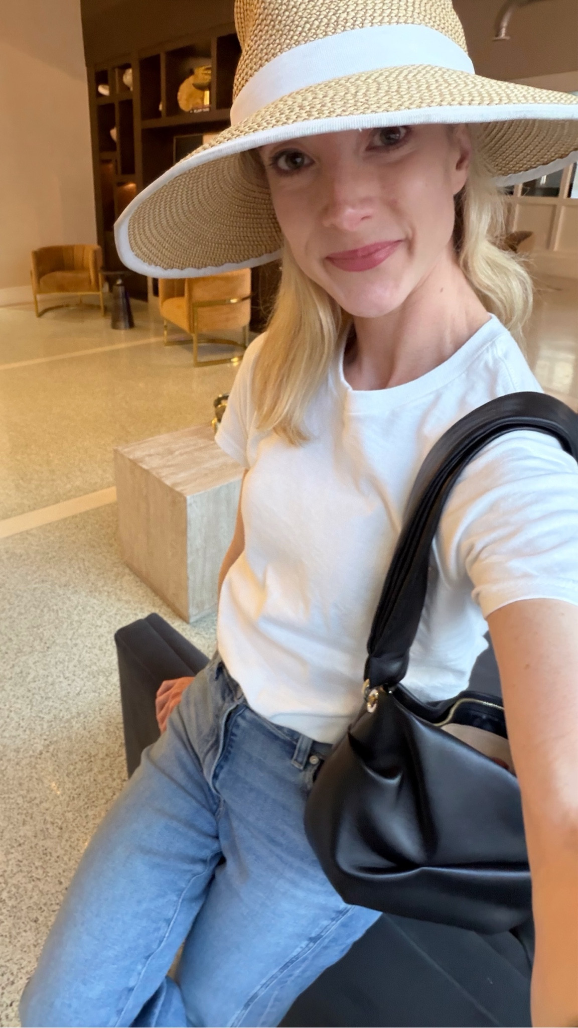 Spring 2026 outfit ideas for women! LTK travel outfits high rise wide leg LTK petite size friendly baggy jeans trend and travel sun hat paired with LTK ootd must haves basics from Amazon fashion 

#LTKTravel #LTKootd #LTKPetite