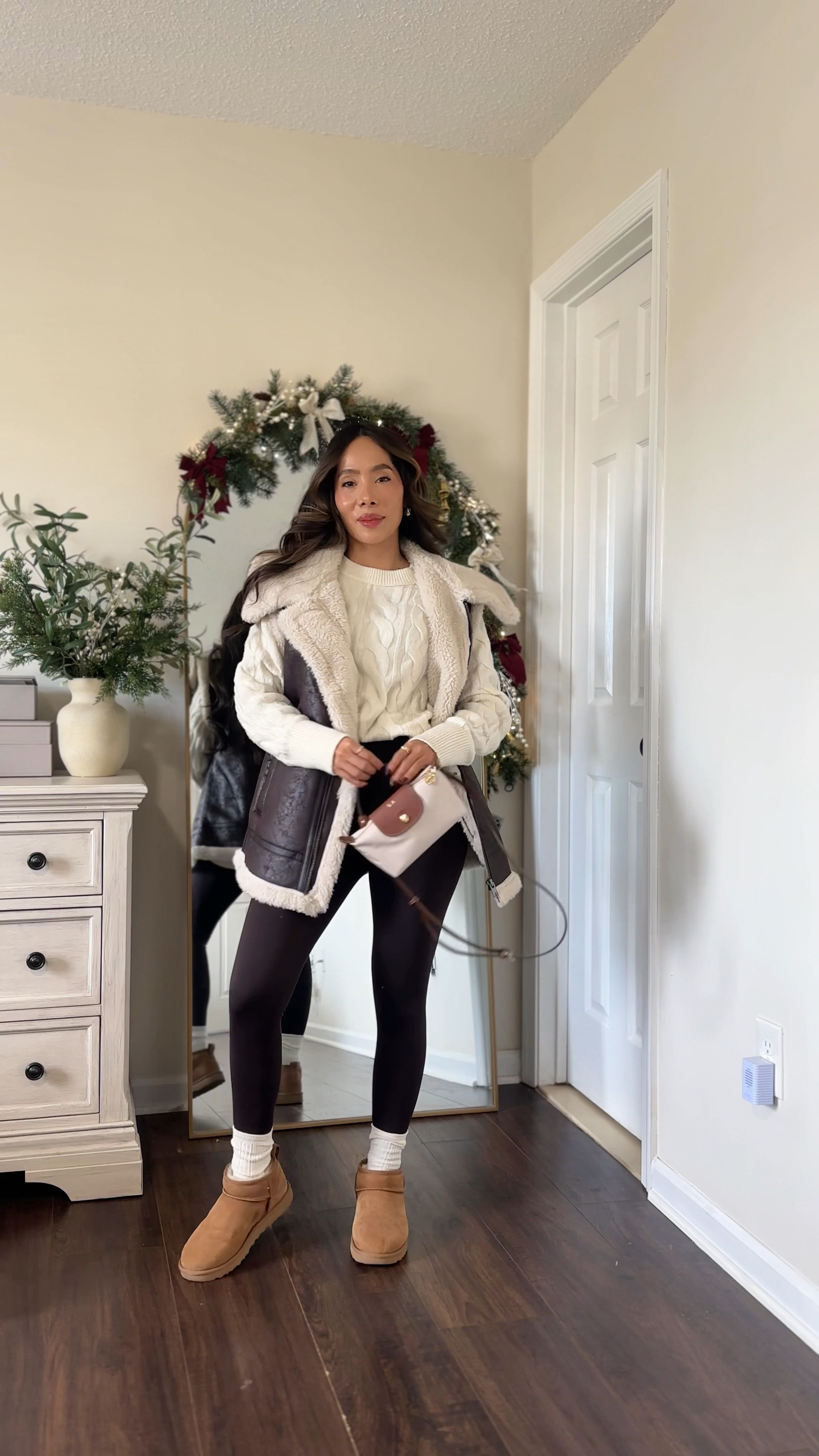 Cute cozy winter outfit inspo 
Sizing info ⬇️
leggings XS
sweater XS
Vest Small

#LTKHoliday #LTKWatchNow #LTKStyleTip