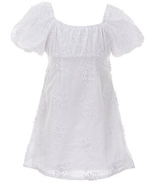 Big Girls Charlotte Lace Puff Sleeve Dress | Dillard's