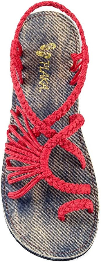 Plaka Flat Sandals for Women Palm Leaf | Amazon (US)