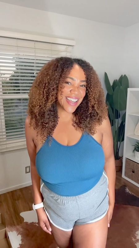 My Go To Tank Top from Amazon! #ad I wear these for lounging around at home, sleeping and when I use my walking pad every morning! Ribbed and supportive. Got at least eight of these in different colors 🫣!! They come in 2-3 packs. I got the long crop style in an xl-xxl. Got the shorts in an xl (have lots of these too 😅). 

#LTKfitness #LTKmidsize #LTKfindsunder50