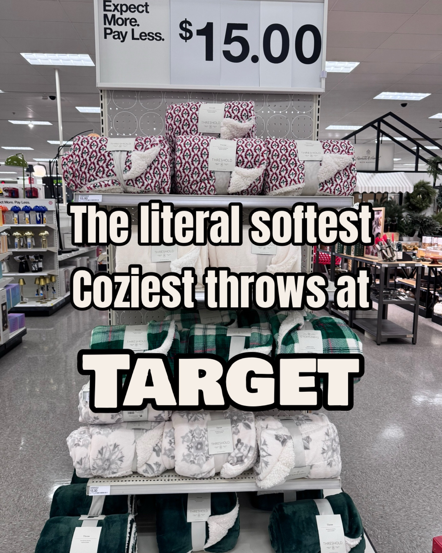 Target Threshold Plush Throw Blanket with Faux Shearling 

#LTKHome #LTKGiftGuide #LTKFindsUnder50