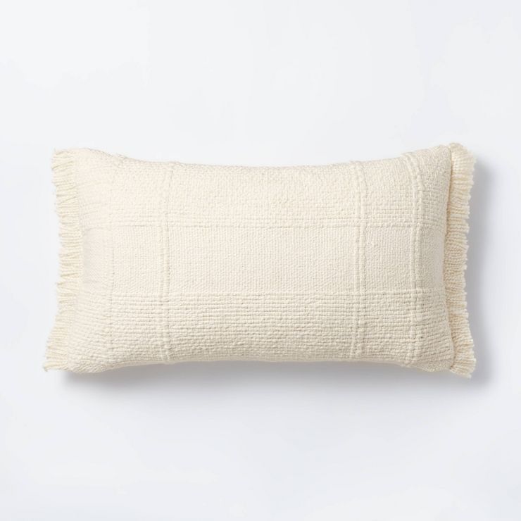 Woven Plaid Throw Pillow Cream - Threshold™ designed with Studio McGee | Target
