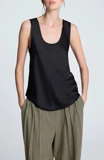 Satin Scoop Neck Tank | Nordstrom