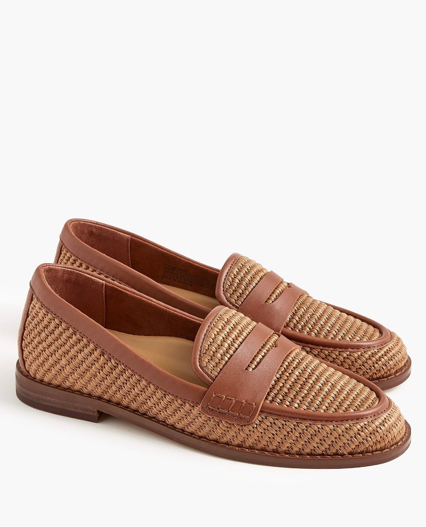 Woven penny loafers 