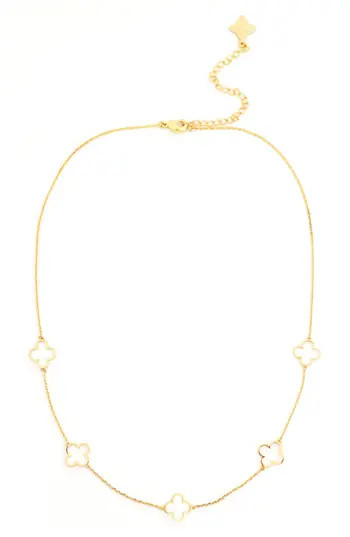 Panacea Open Clover Station Necklace in Gold at Nordstrom Rack | Nordstrom Rack
