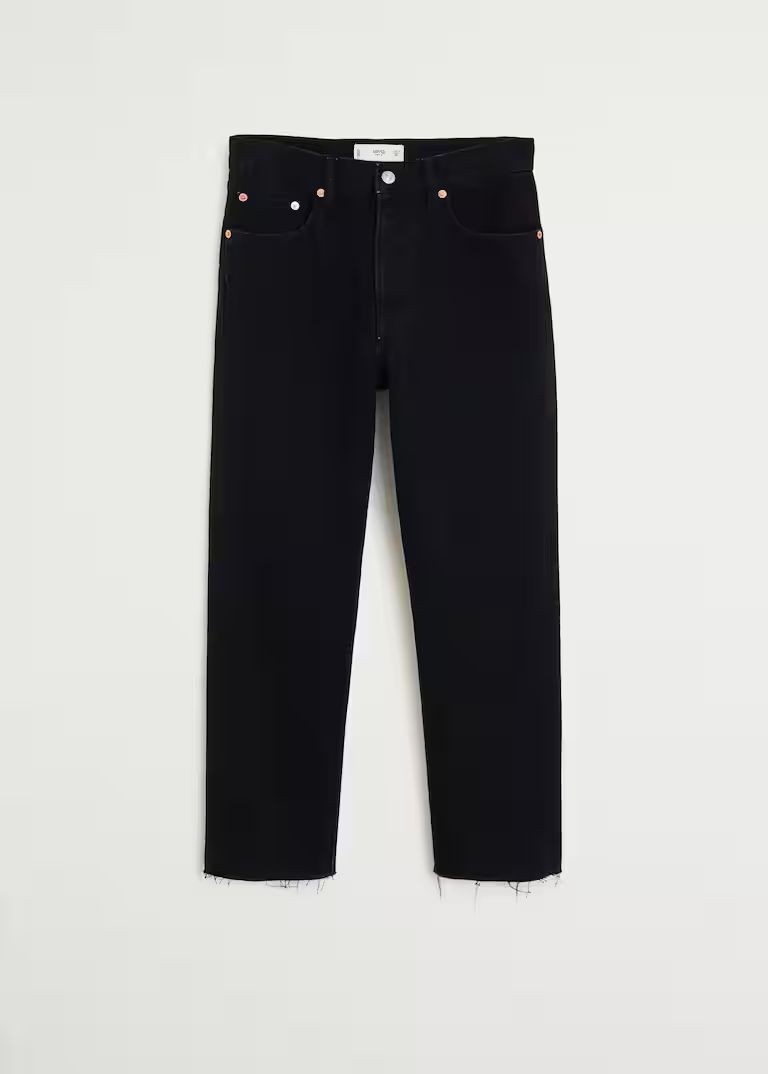 Straight fit cropped jeans | MANGO (US)