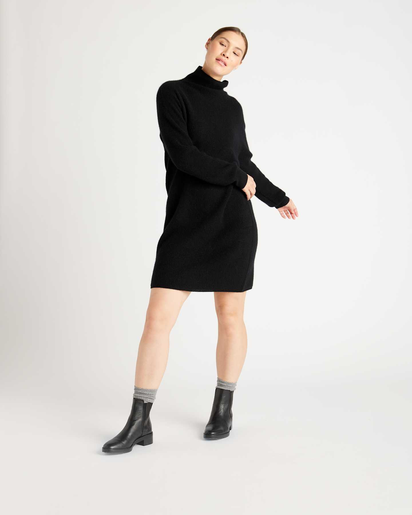 Mongolian Cashmere Textured Sweater Dress | Quince