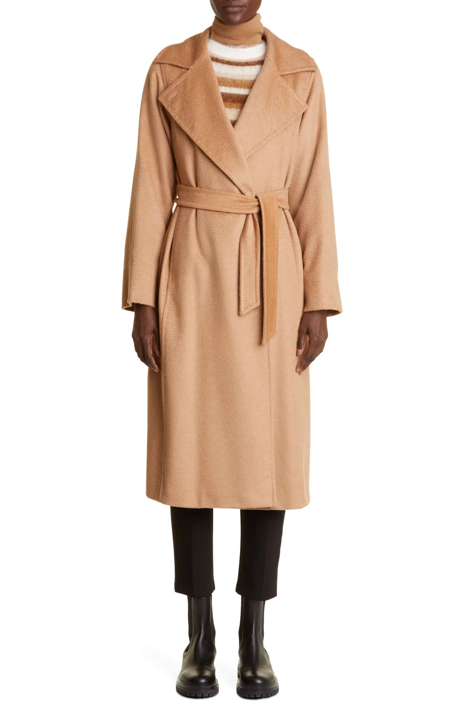 Manuela Camel Hair Wrap Coat | Nordstrom