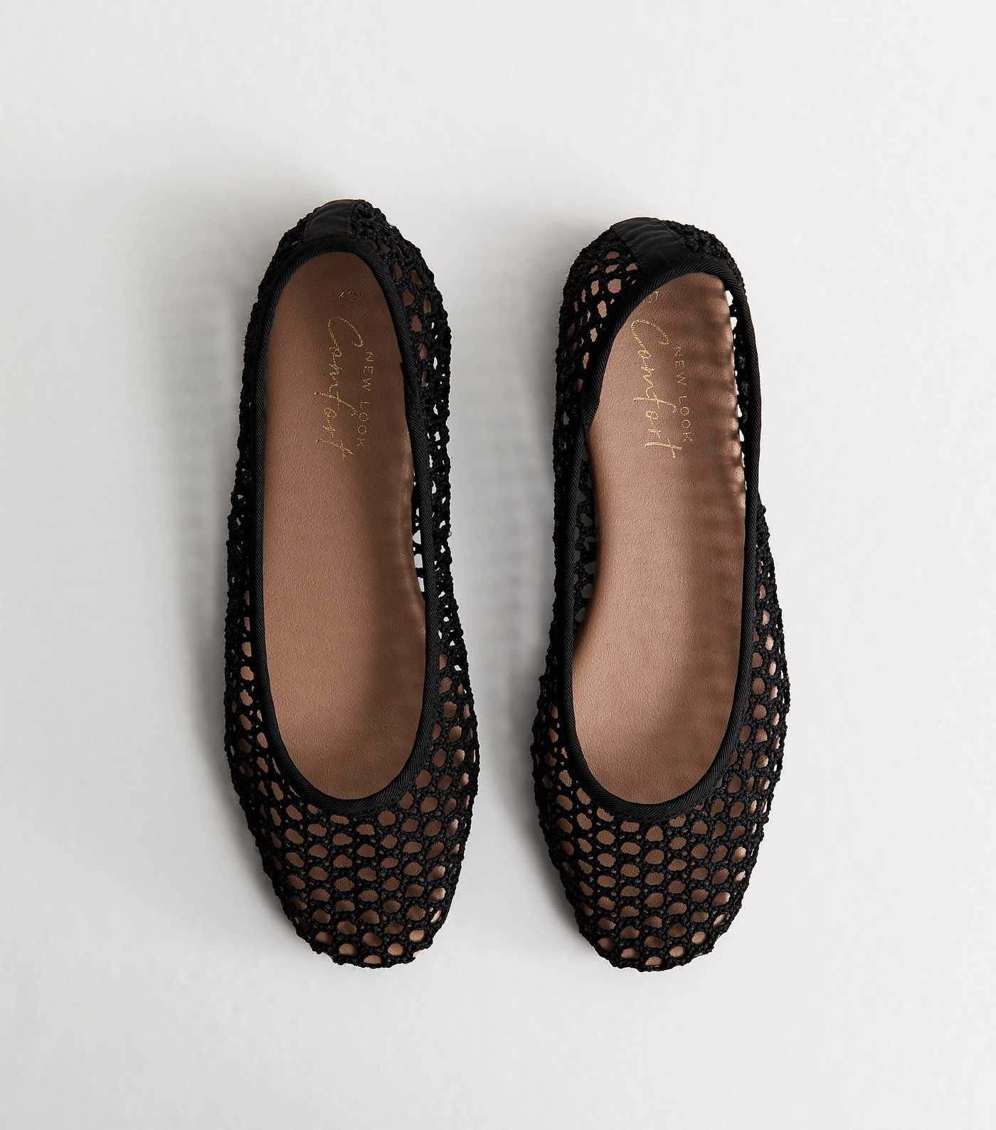 Black Mesh Ballet Pumps | New Look | New Look (UK)