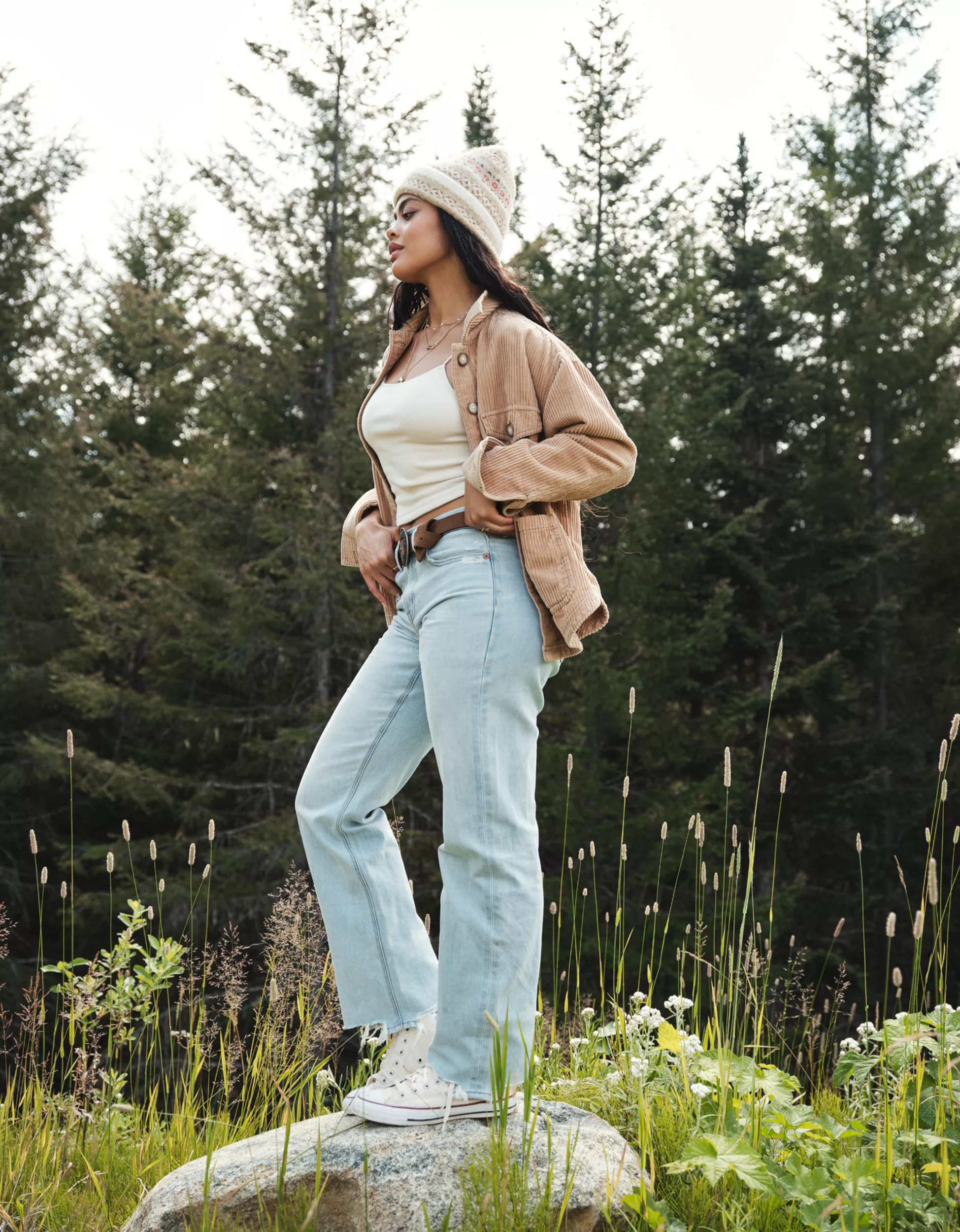 AE Stretch Curvy Super High-Waisted Straight Jean | American Eagle Outfitters (US & CA)