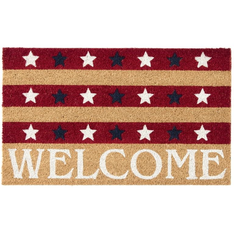 Mainstays 18X30 Welcome Flag Outdoor Coir Mat | Walmart (US)