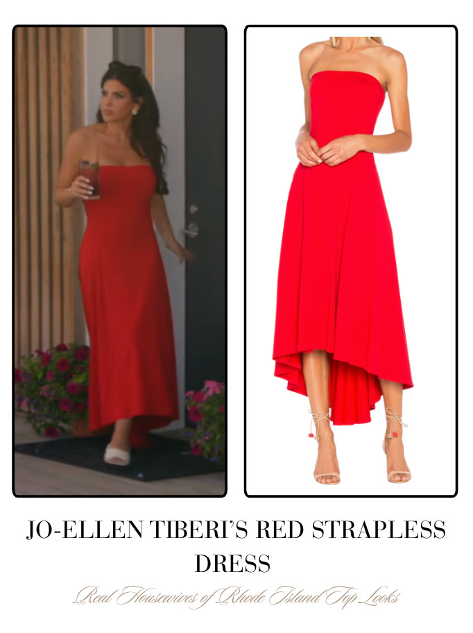 Jo-Ellen Tiberi's Red Strapless Dress 

 
