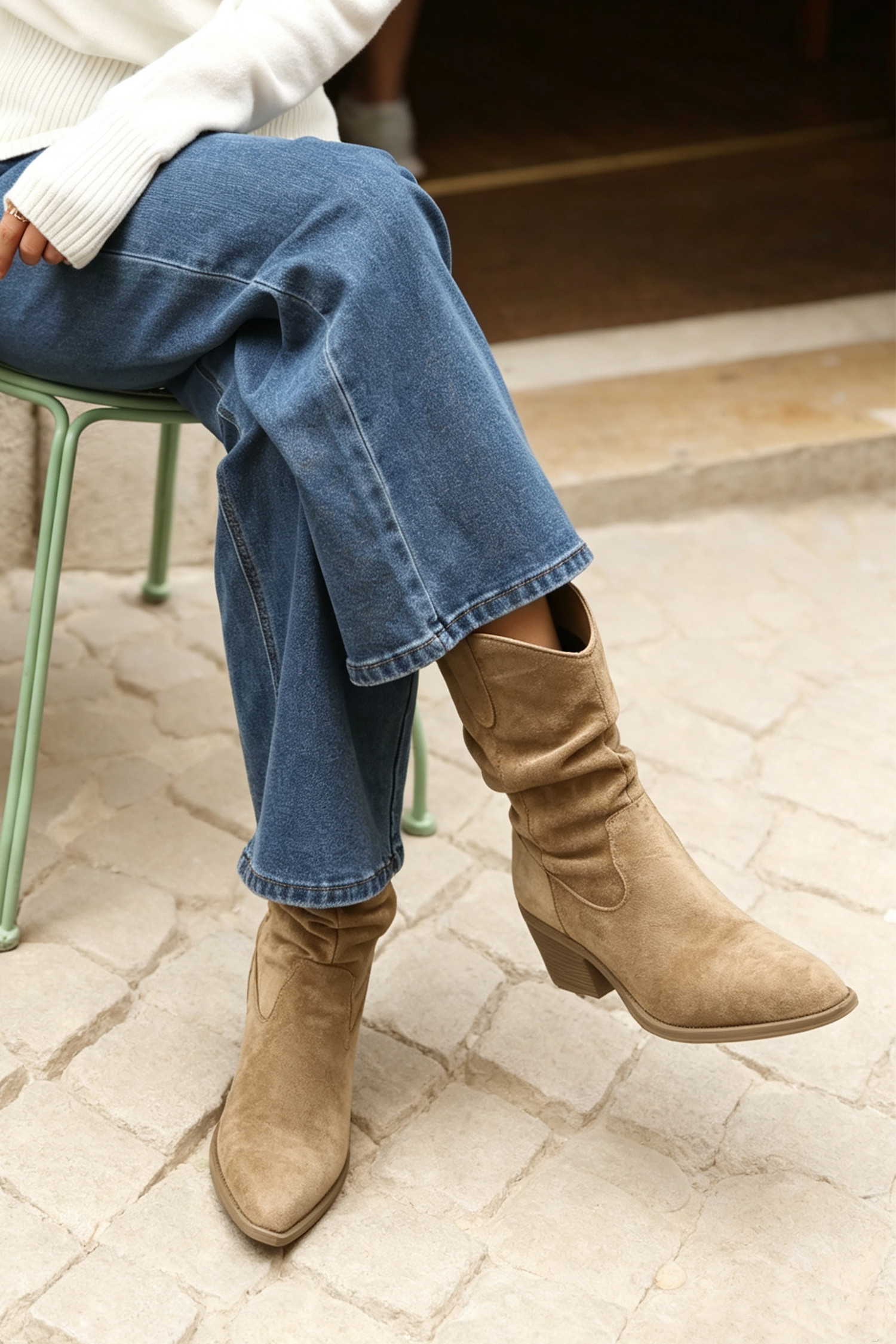 Back in the Saddle Neutral Cowboy Boots - 6 | Cupshe US