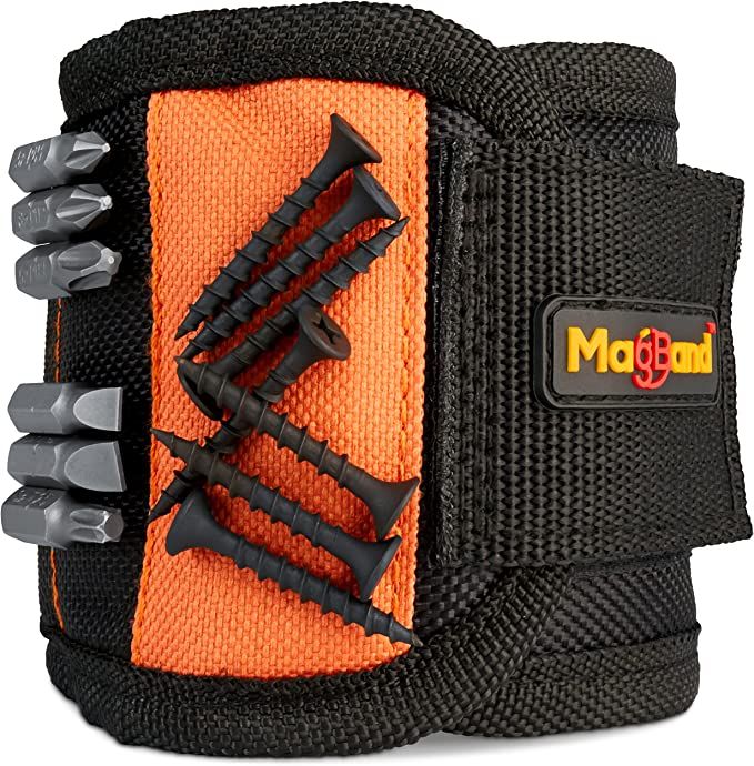 MagBand Magnetic Wristband For Holding Screws, Nails, Drill Bits - Strong Magnet Tool Wristbands ... | Amazon (US)