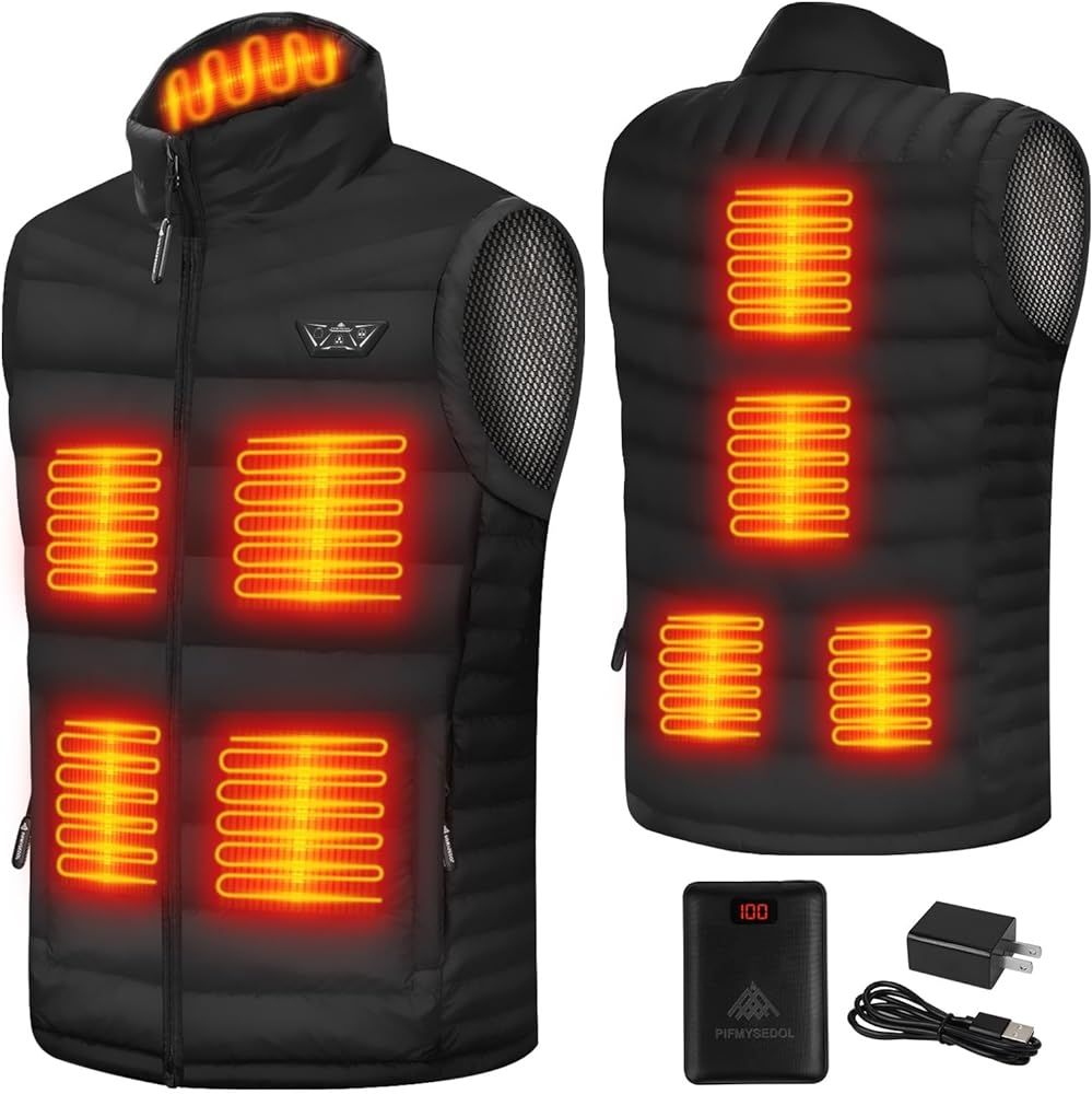 PIFMYSEDOL Heated Vest for Women with Battery Pack, Lightweight Heating Vests in Black | Amazon (US)