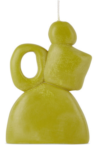 Green Form Shape 02 Candle | SSENSE