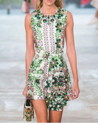 Tory Burch Jayda Crystal Embellished Mini Dress Garden Party Dress US6 | eBay US