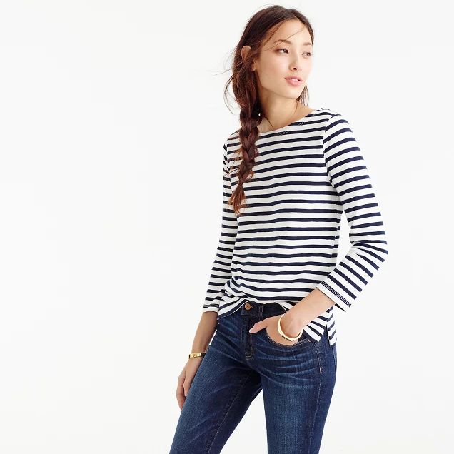 Striped boatneck T-shirt | J.Crew US