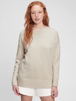 Relaxed Cotton Tunic Sweater | Gap (US)