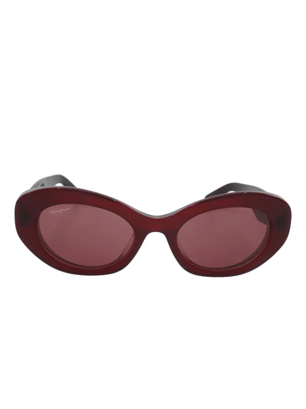 Ferragamo Eyewear oval-frame sunglasses - Red | Farfetch Global