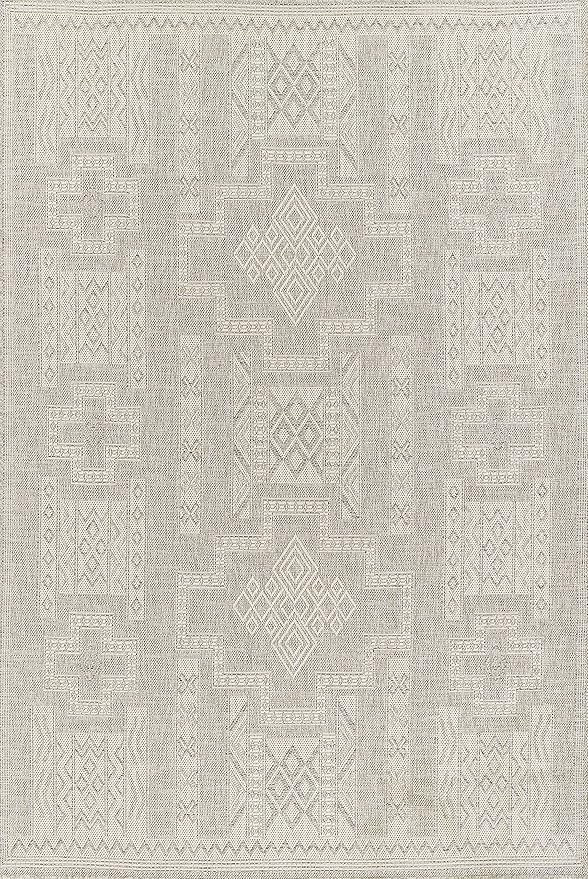 Momeni Hampton Transitional Indoor/Outdoor Area Rug, Grey, 8' X 10' | Amazon (US)