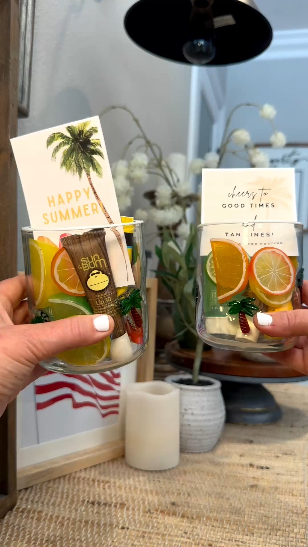 These palm tree glasses are so cute! Filled with a few summery items & a cocktail mix it is a win win! Join me for more gift ideas🌴

#LTKSeasonal #LTKHome #LTKfoodie