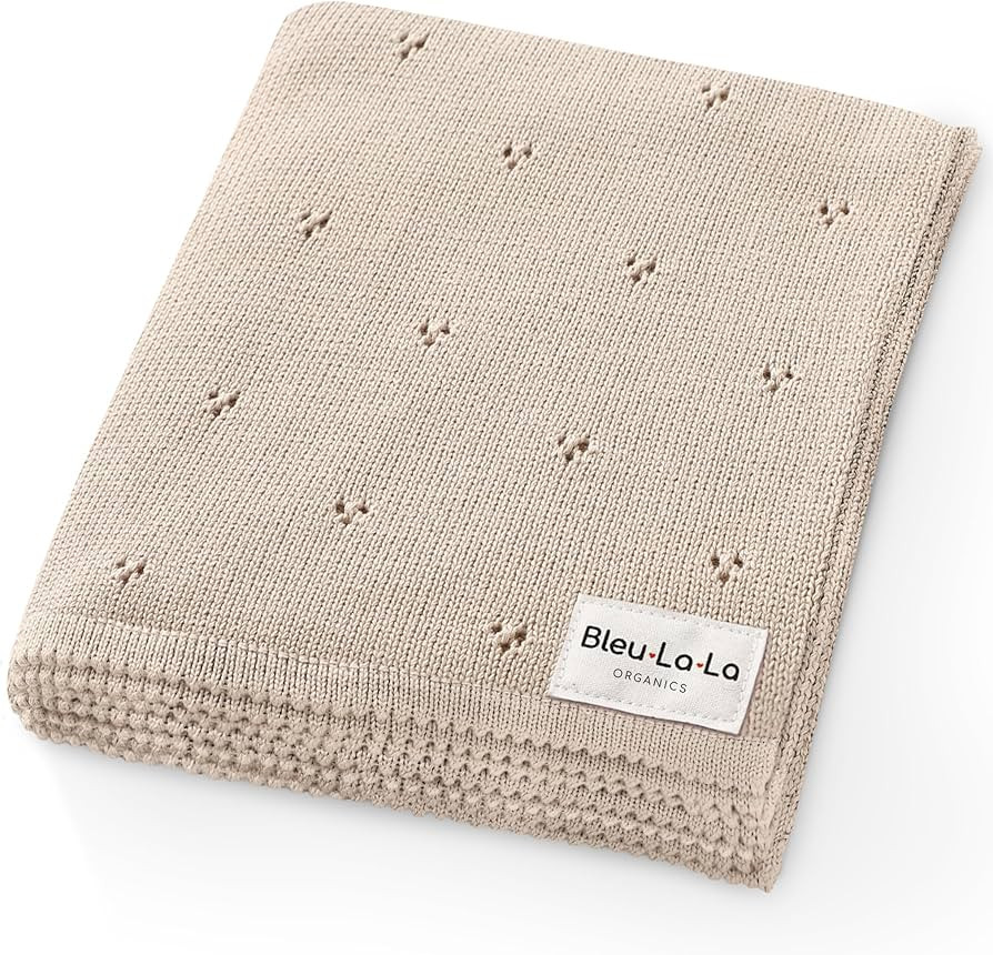 Organic Unisex Pointelle Receiving Swaddle Blanket for Boys & Girls - 100% Luxury Organic Soft Co... | Amazon (US)