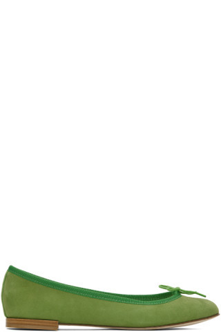 Green Cendrillon Ballerina Flats | SSENSE