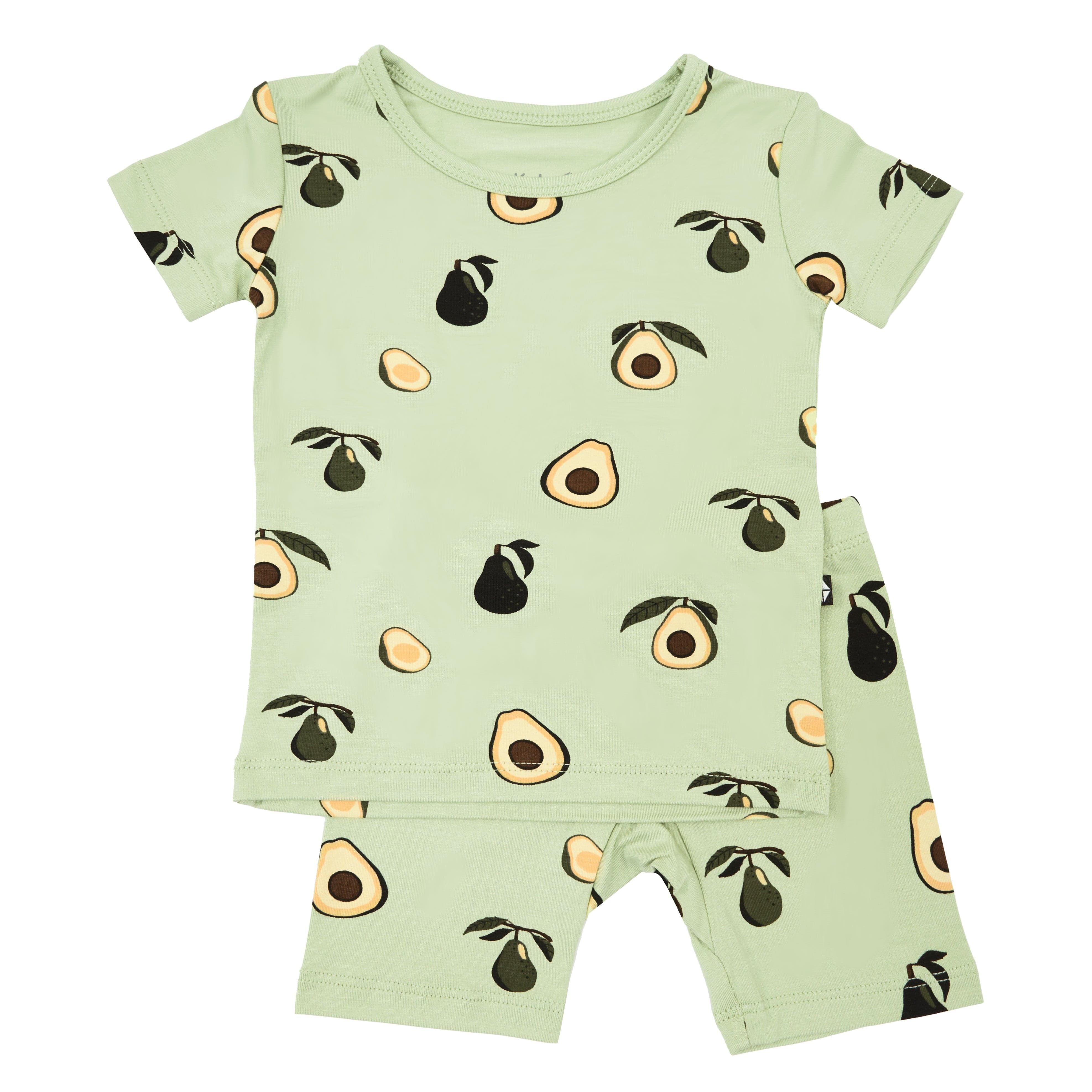 Short Sleeve Pajamas in Avocado | Kyte BABY