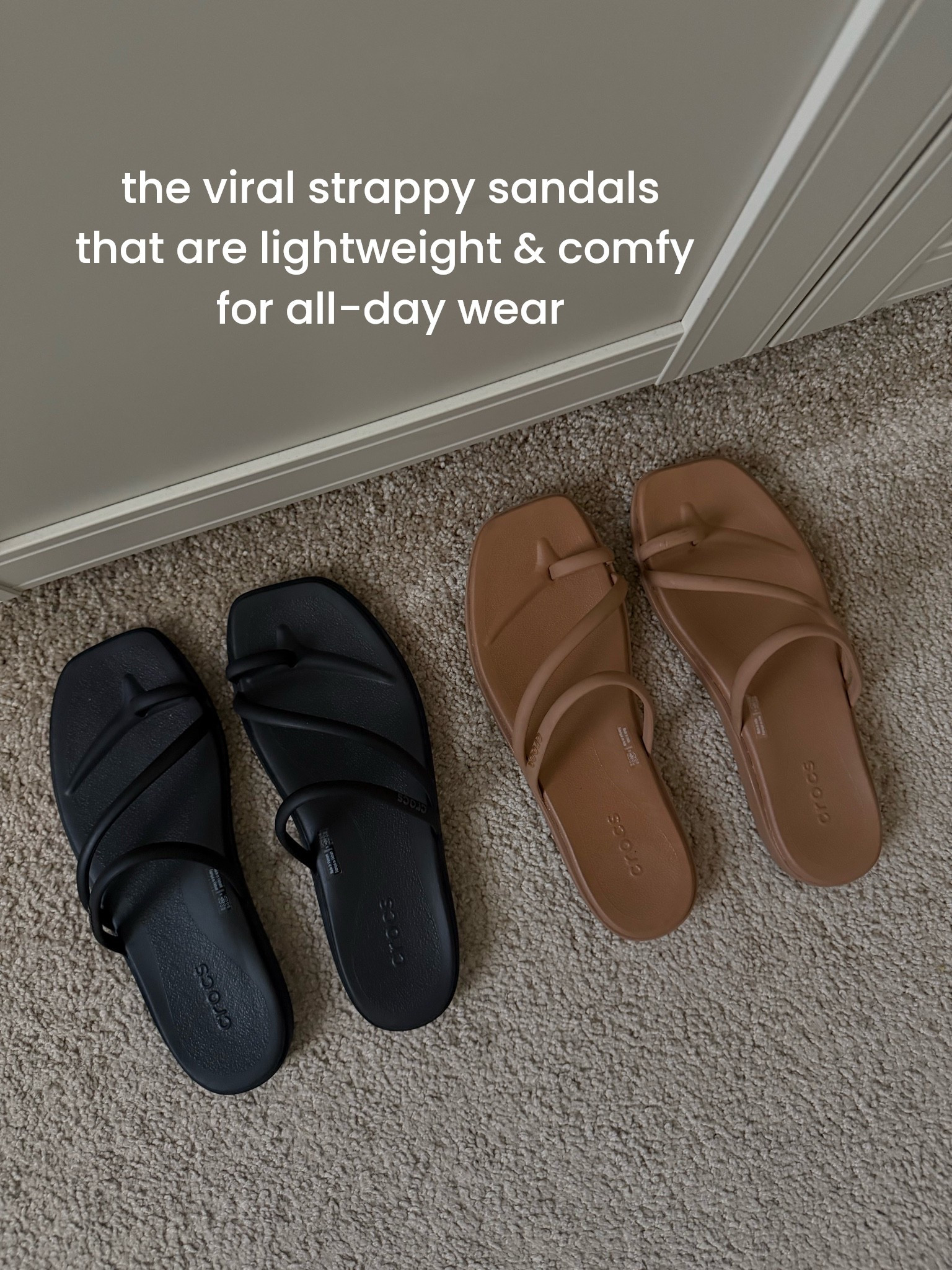 Crocs Miami toe loop 

These are lightweight & very comfortable! I have narrow feet and have a hard time finding strappy sandals that stay on, but these are perfectly fine! They do not have much of arch support, but have some decent padding for comfort

Comes in a few colors and they always sell out!

#LTKSeasonal