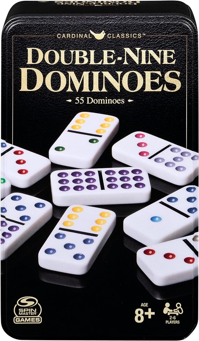 Double Nine Dominoes Set in Storage Tin, for Families and Kids Ages 8 and up | Amazon (US)