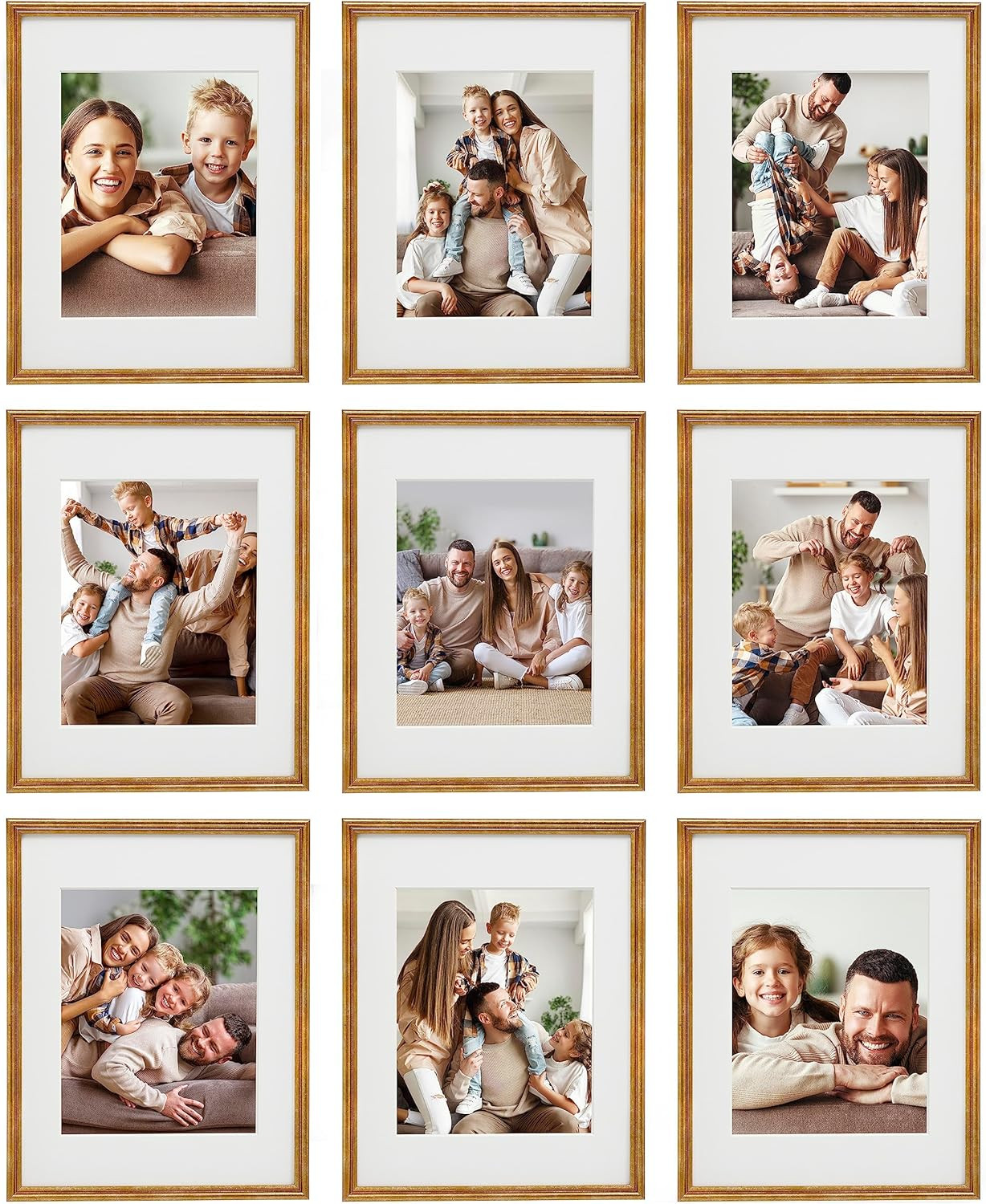Sheffield Home 9 Piece Gallery Wall Frame Set, 11x14 Inch, Antique Bronze | Amazon (US)
