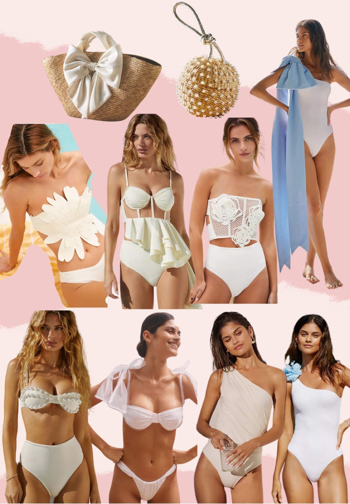 The most elegant, detailed, and beautiful wedding bathing suits. These are the suits that are what wedding/ your bride to be era dreams are made of. These swimsuits are the most beautiful and old school elegance. Wedding, bridal shower, bachelorette swim, swimming bridal shower styling

#LTKwedding #LTKswim #LTKSpringSale