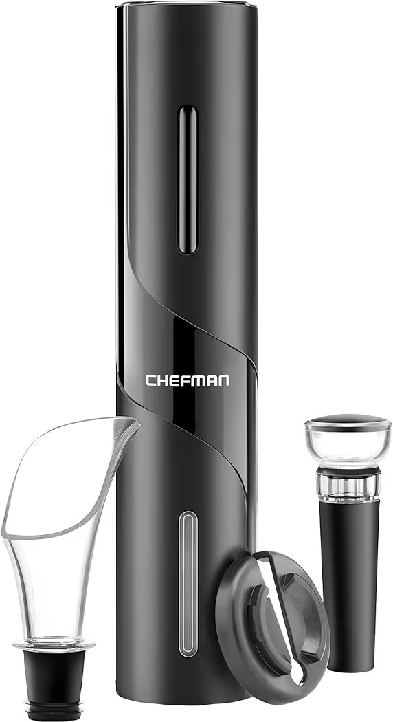 Chefman Electric Wine Opener Makes Opening Bottles Fast, Foolproof, And Fun! Black, Battery-Opera... | Amazon (US)