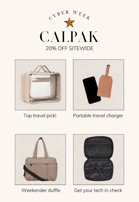 CALPAK 20% OFF ⭐️ Cyber week, cyber week deal, cyber week sale, Black Friday, Black Friday sale, Black Friday deal, gift ideas, holiday gift ideas, gift guide for her, gifts for her, travel gifts, luggage

#LTKHoliday #LTKCyberweek #LTKGiftGuide