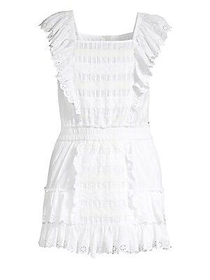 LoveShackFancy Women's Margaret Squareneck Dress - White - Size XS | Saks Fifth Avenue