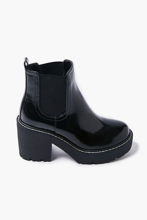 Faux Patent Leather Chelsea Boots | Forever 21 (US)