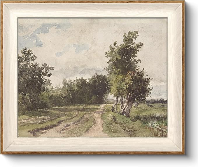 VIYYIEA Framed Canvas Wall Art, Vintage Wall Art for Living Room, Natural Oil Painting Picture Su... | Amazon (US)